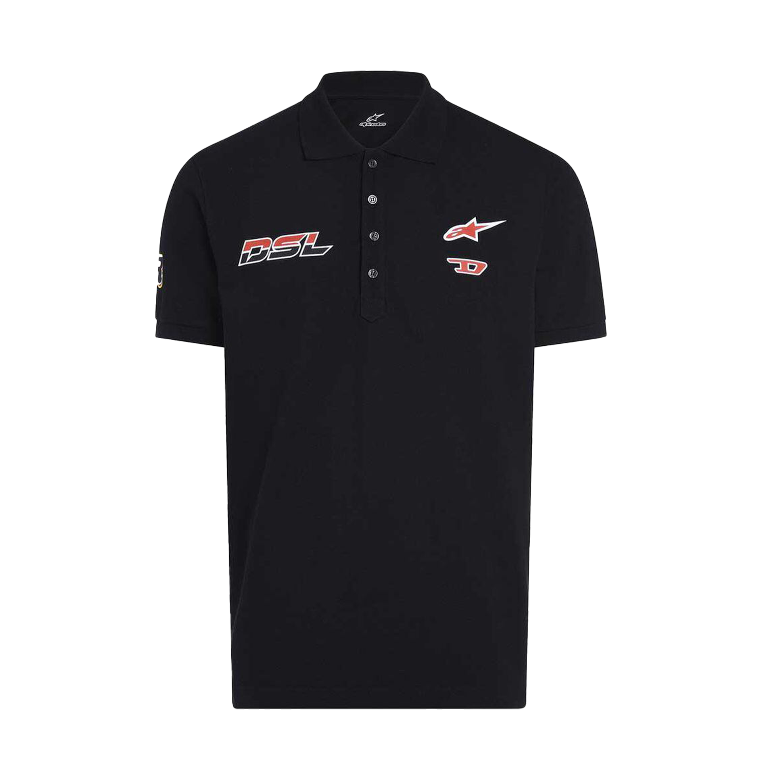 POLO ALPINESTARS MANGA CORTA SPONSORED NEGRO